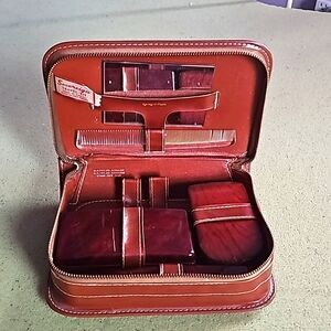 Vintage Sovereign Zip Around Travel Case New Old Stock Midcentury Toiletry Case